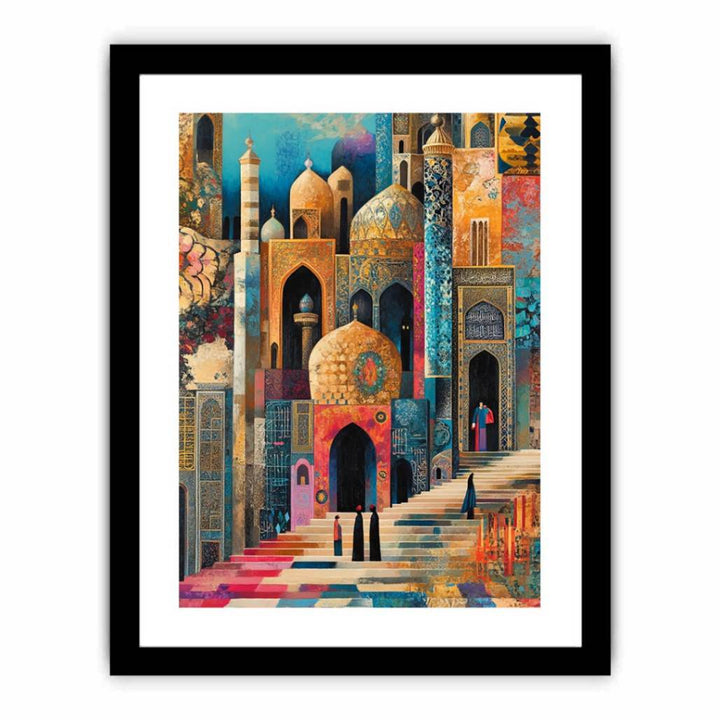 Golden Hour Mosque  Art Print