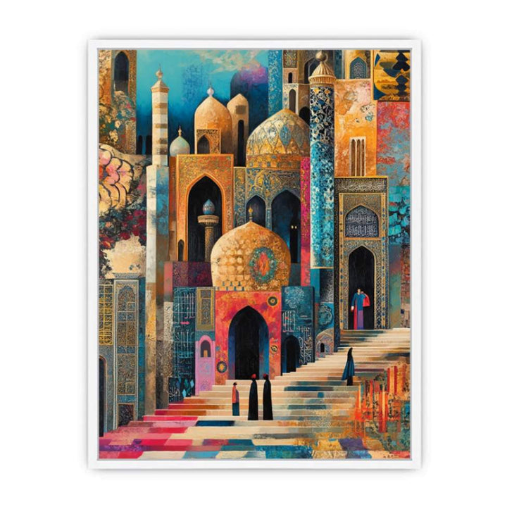 Golden Hour Mosque Framed Print