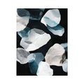 Organic abstract stone canvas art for minimalist bedroom or modern living room decor.
