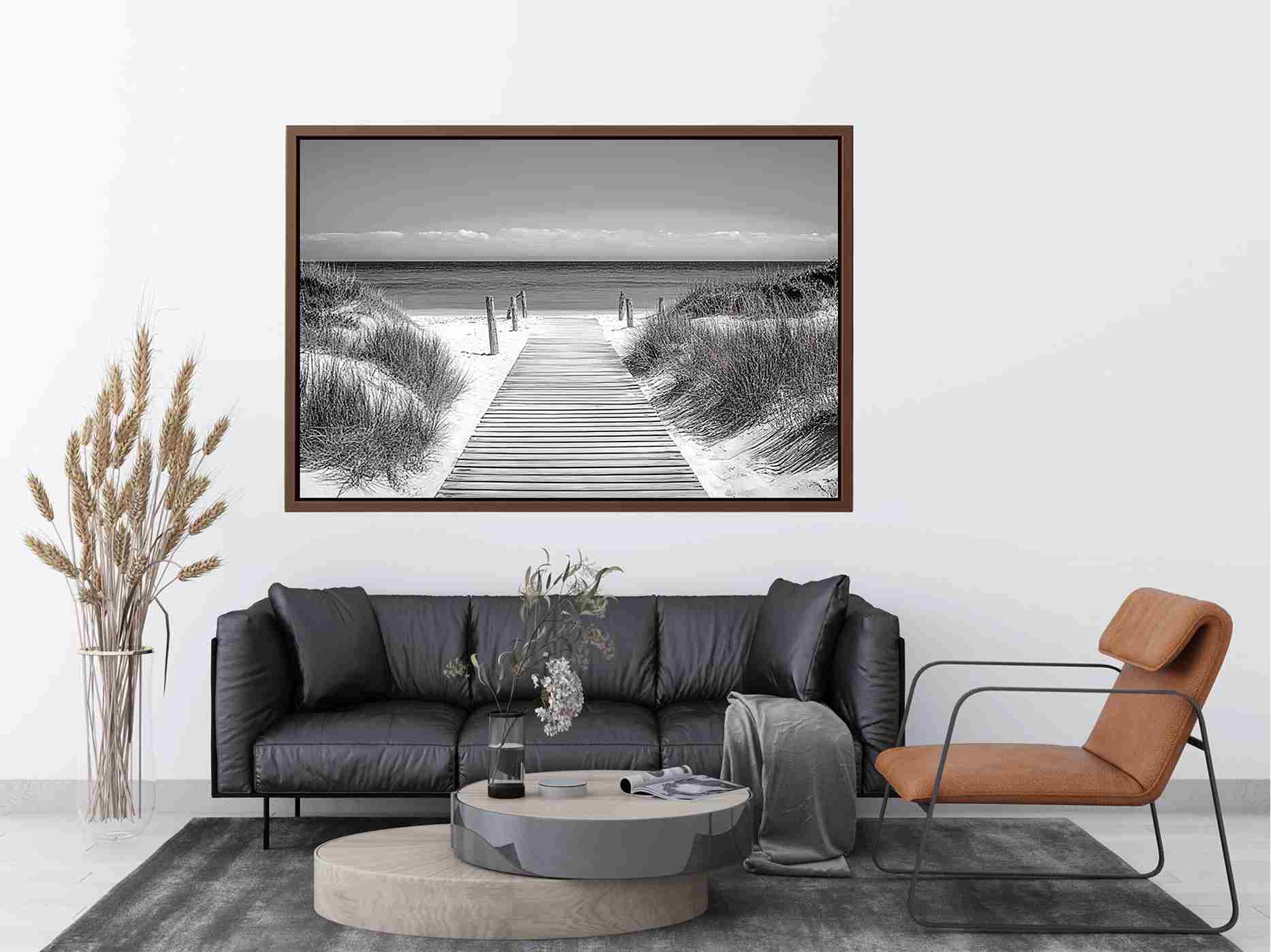 Monochrome Beach Path