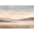 Soft blush watercolor landscape canvas art for peaceful bedroom decor.