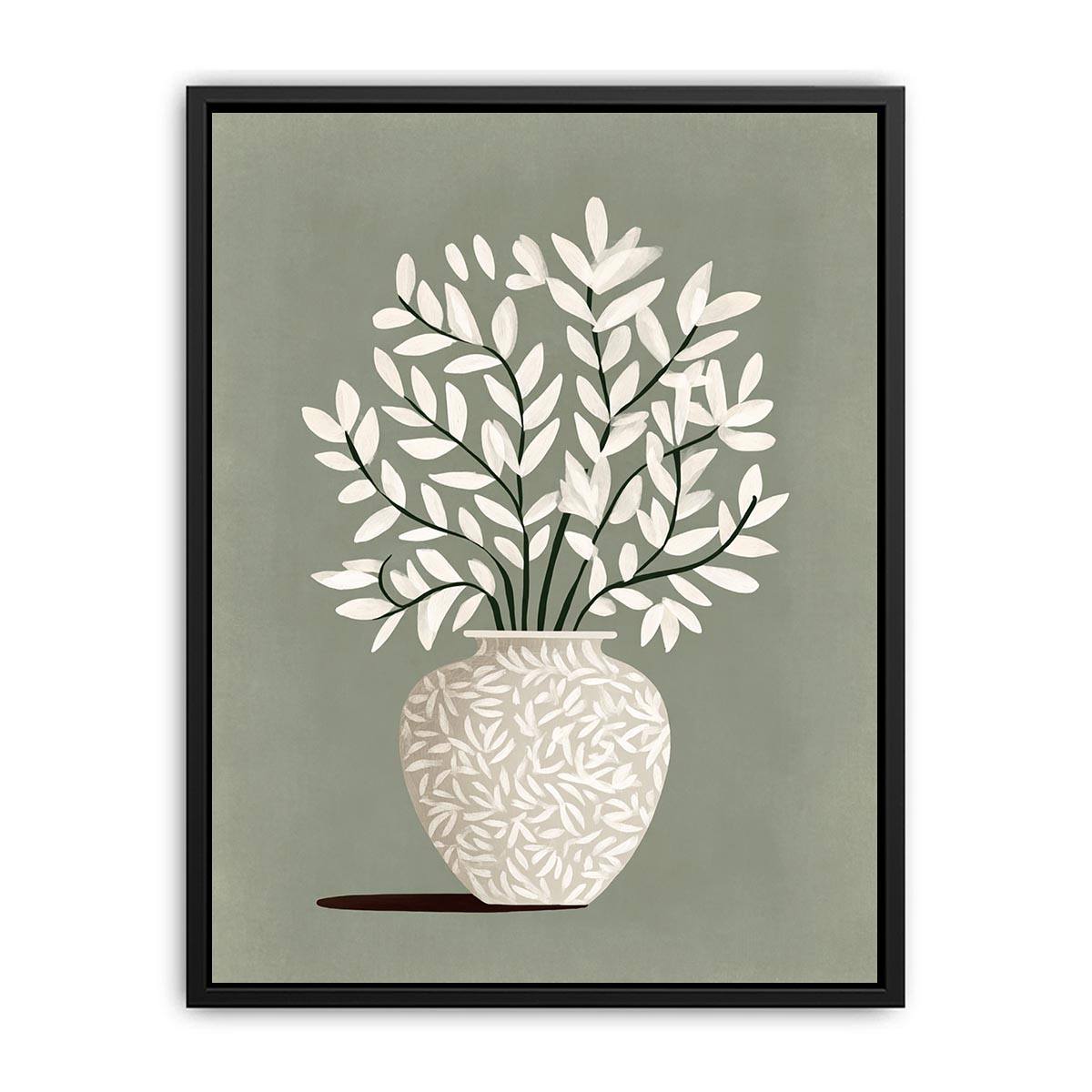 Silent Sage Vase premium wall art for modern living room decor
