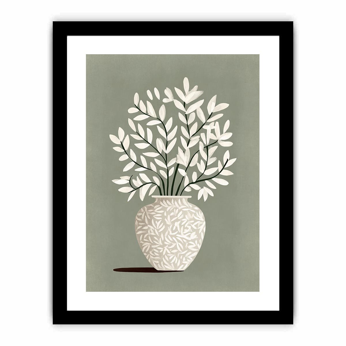 Silent Sage Vase premium wall art for modern living room decor
