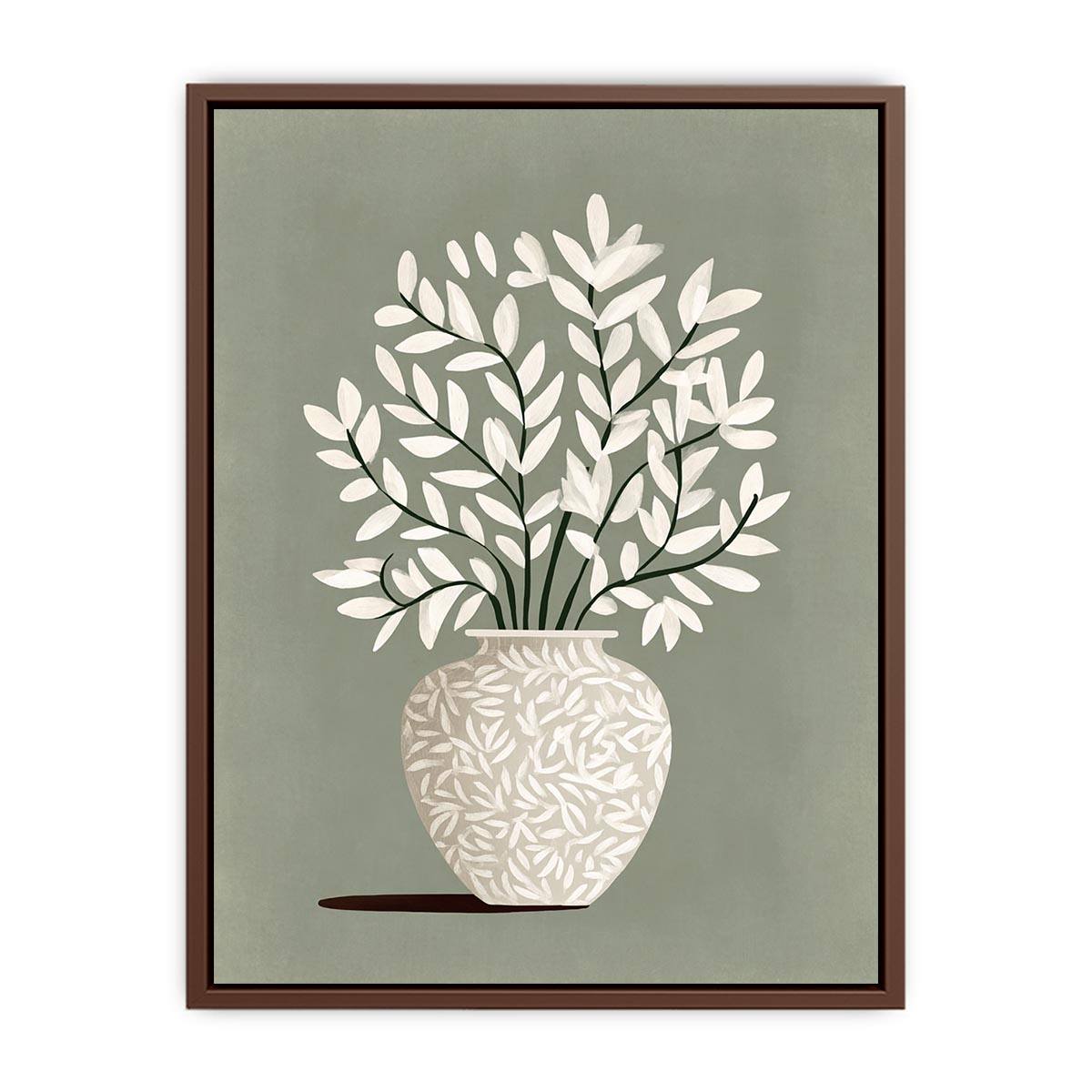 Silent Sage Vase premium wall art for modern living room decor