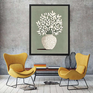 Silent Sage Vase premium wall art for modern living room decor