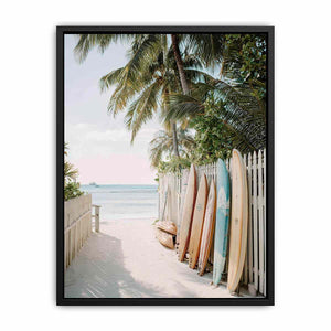 Coastal Boardwalk Escape premium wall art for modern living room decor