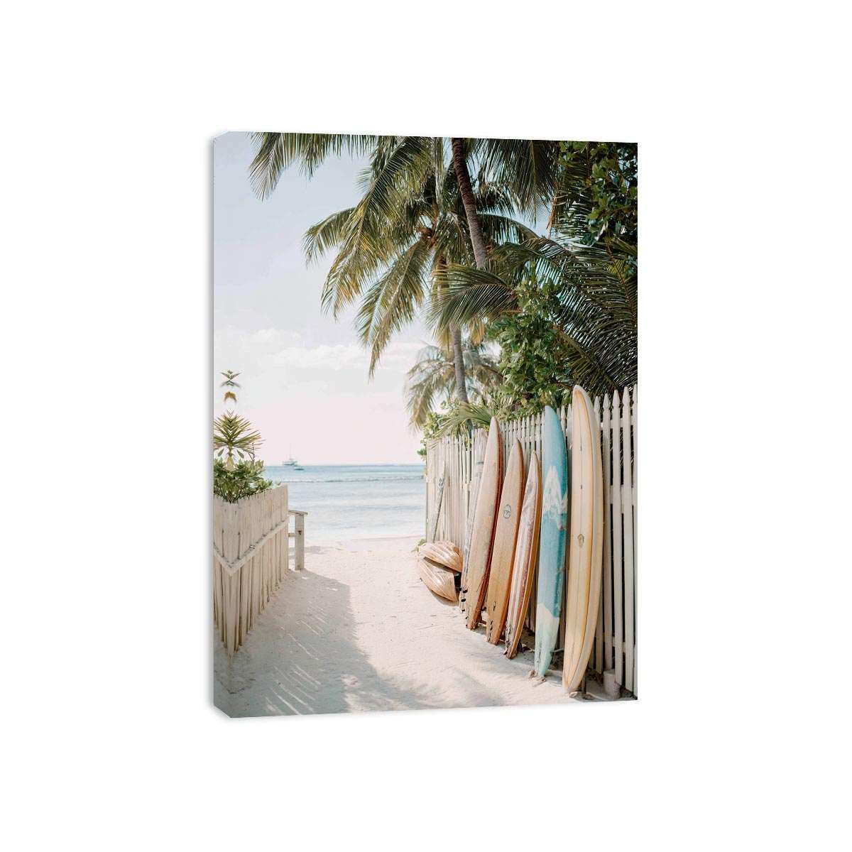 Coastal Boardwalk Escape premium wall art for modern living room decor
