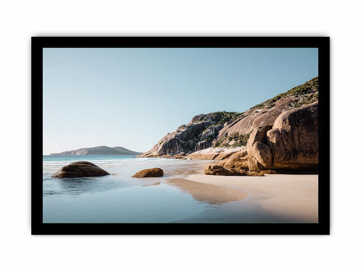 Granite Shore Calm premium wall art for modern living room decor