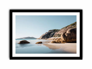 Granite Shore Calm premium wall art for modern living room decor