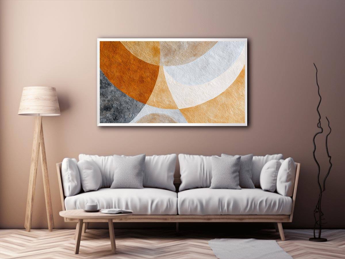 Golden Arc Harmony premium wall art for modern living room decor