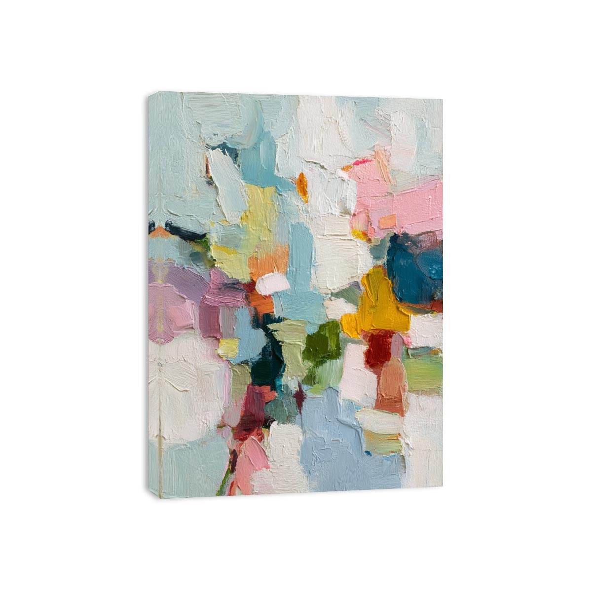 Pastel Impasto Bloom premium wall art for modern living room decor