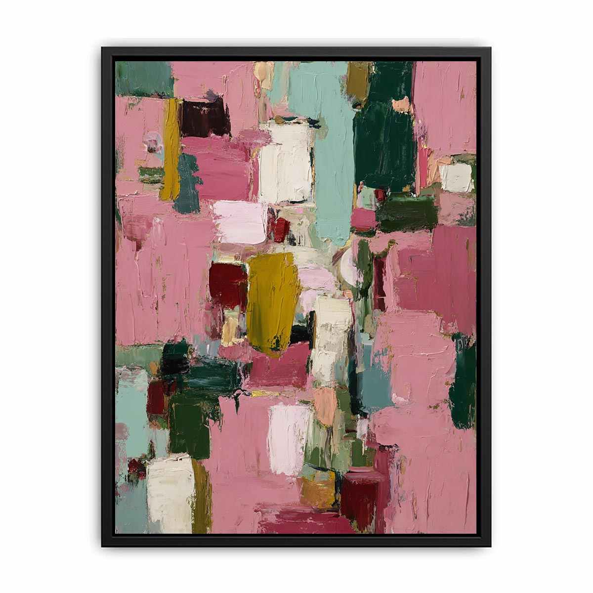 Rosewood Color Blocks premium wall art for modern living room decor