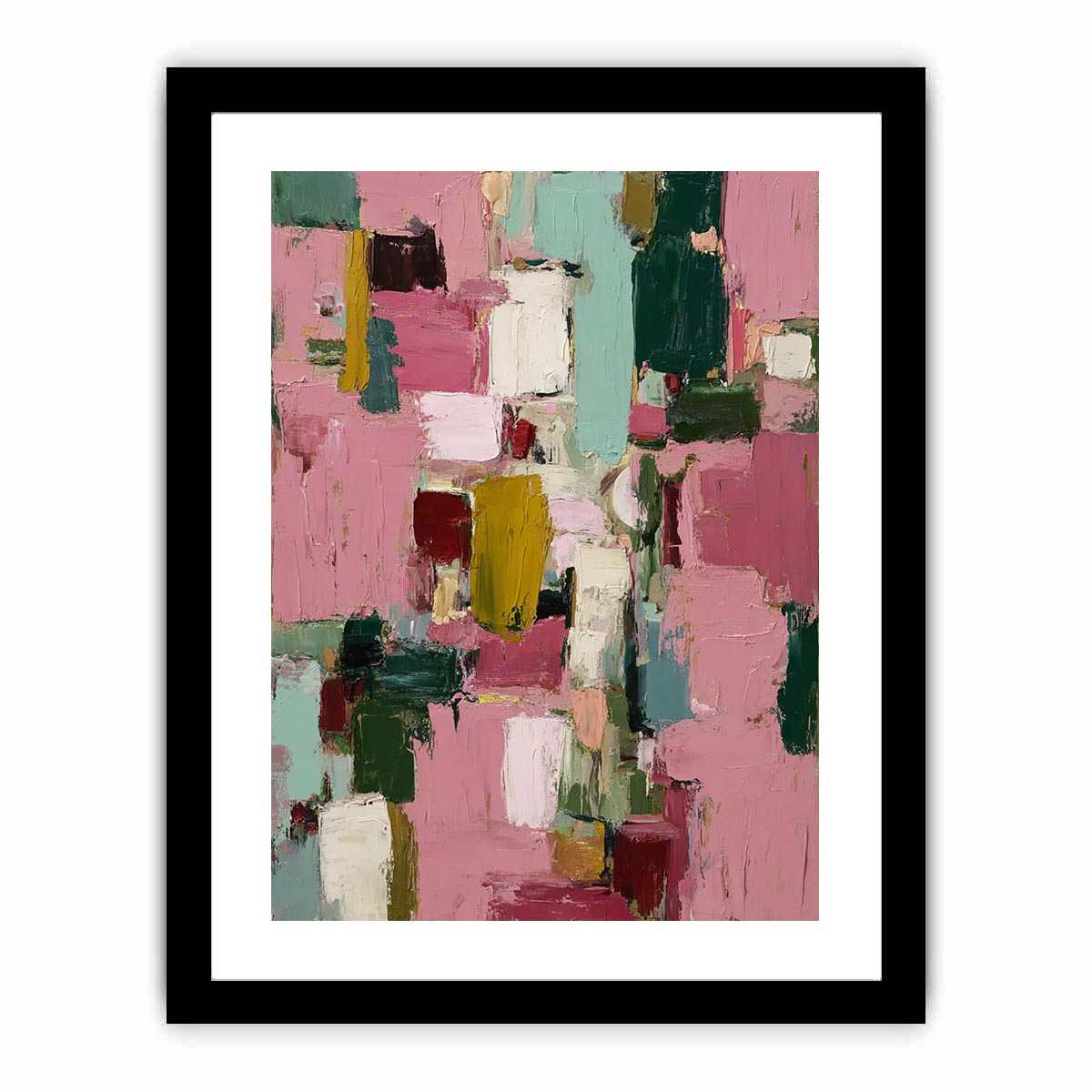 Rosewood Color Blocks premium wall art for modern living room decor
