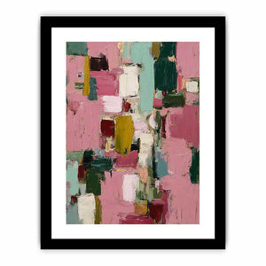 Rosewood Color Blocks premium wall art for modern living room decor