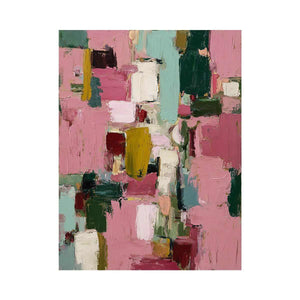 Rosewood Color Blocks premium wall art for modern living room decor
