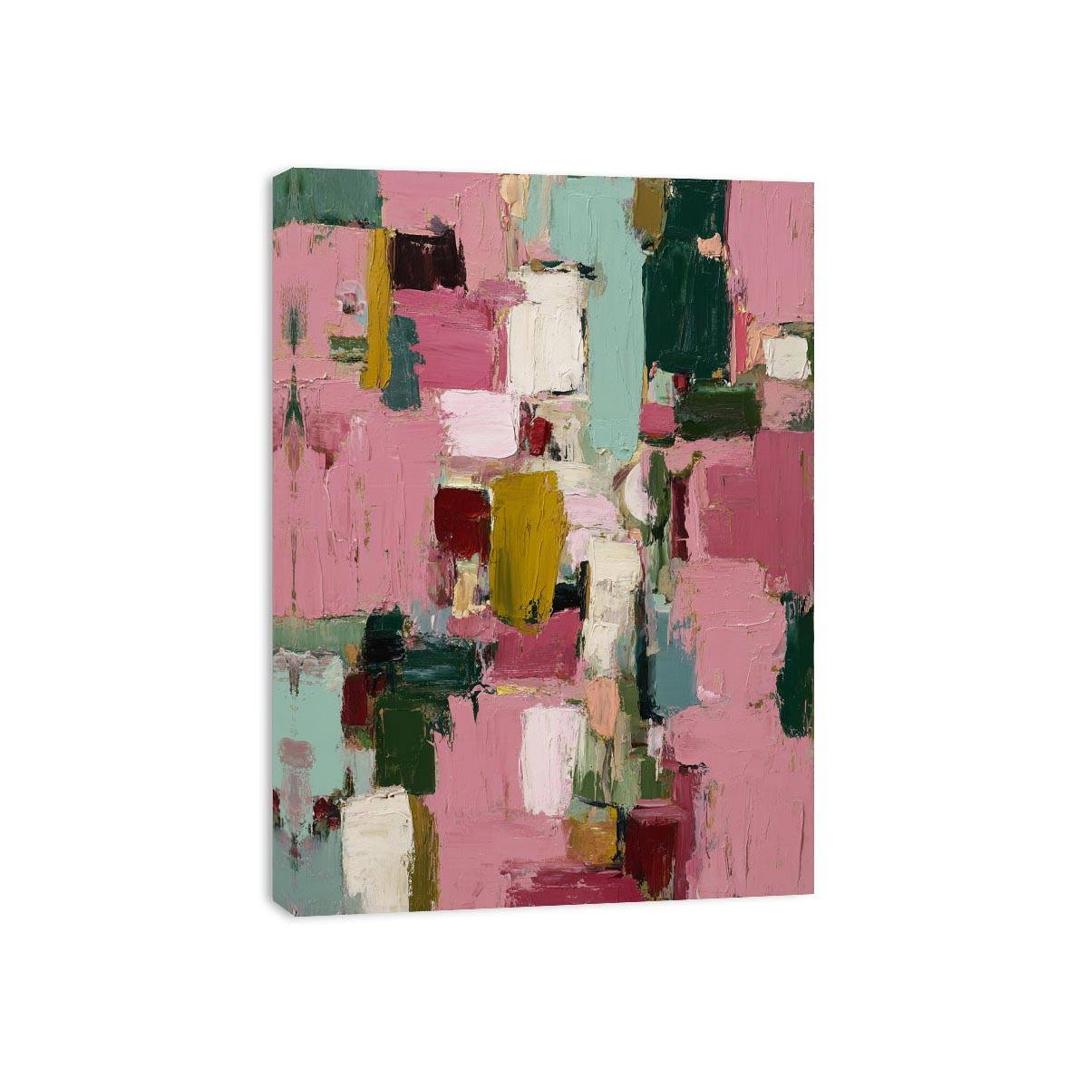 Rosewood Color Blocks premium wall art for modern living room decor