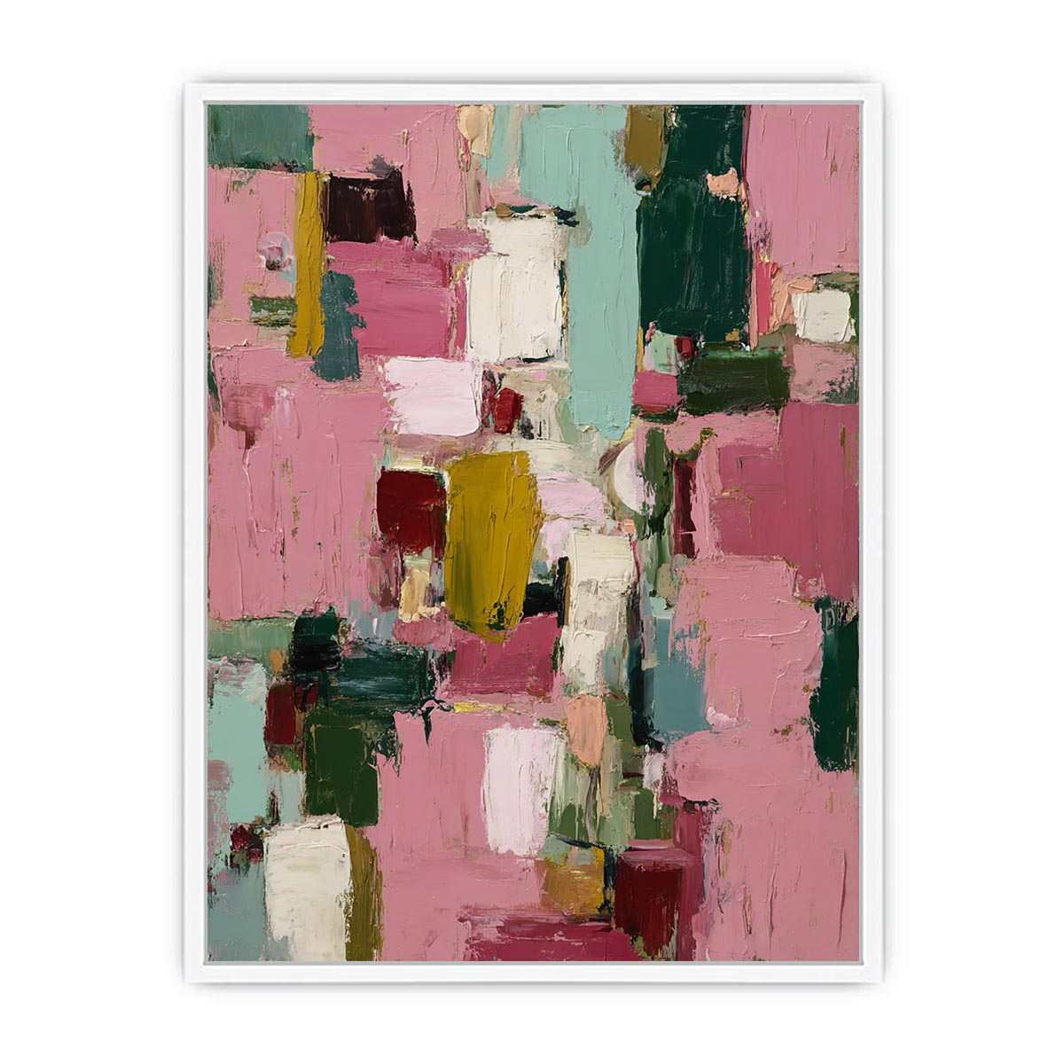 Rosewood Color Blocks premium wall art for modern living room decor
