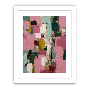 Rosewood Color Blocks premium wall art for modern living room decor