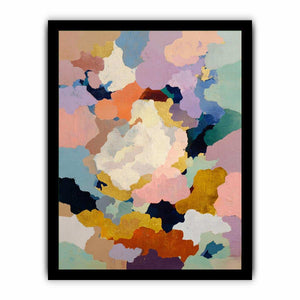 Pastel abstract canvas art with soft color fields for modern bedroom decor.