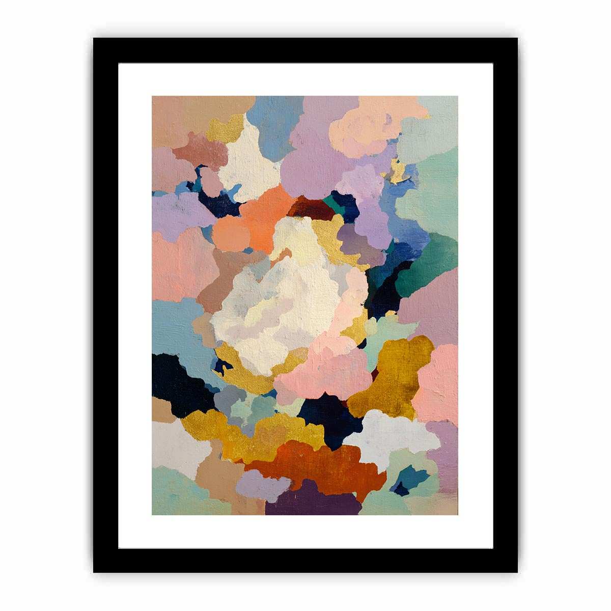 Pastel abstract canvas art with soft color fields for modern bedroom decor.