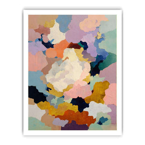 Pastel abstract canvas art with soft color fields for modern bedroom decor.