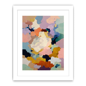 Pastel abstract canvas art with soft color fields for modern bedroom decor.