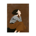 Fashion woman illustration canvas art for chic bedroom decor.