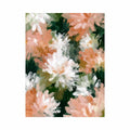 Soft peach and white floral canvas art for elegant bedroom decor.