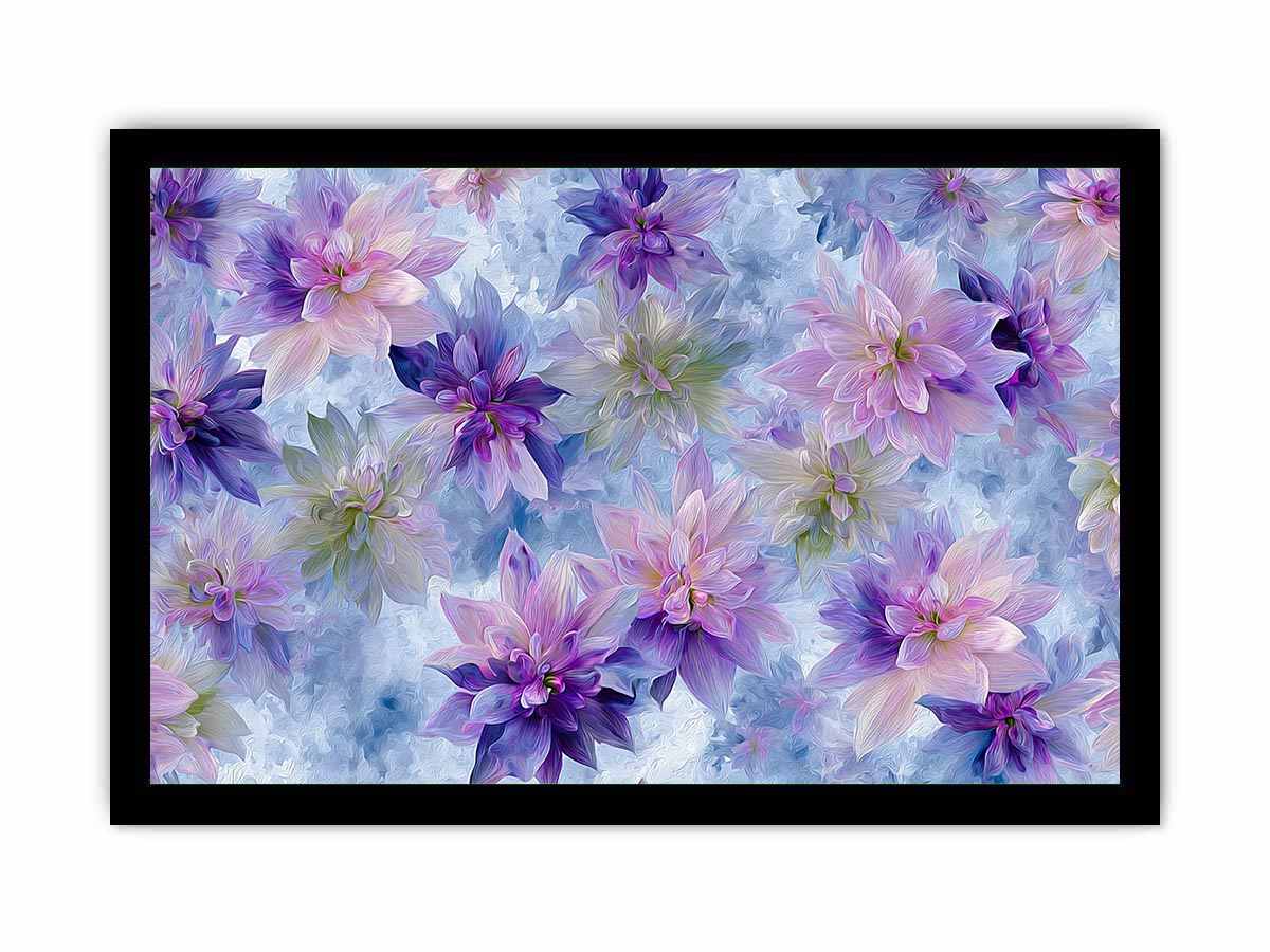 Lavender pink floral canvas art for dreamy bedroom decor.