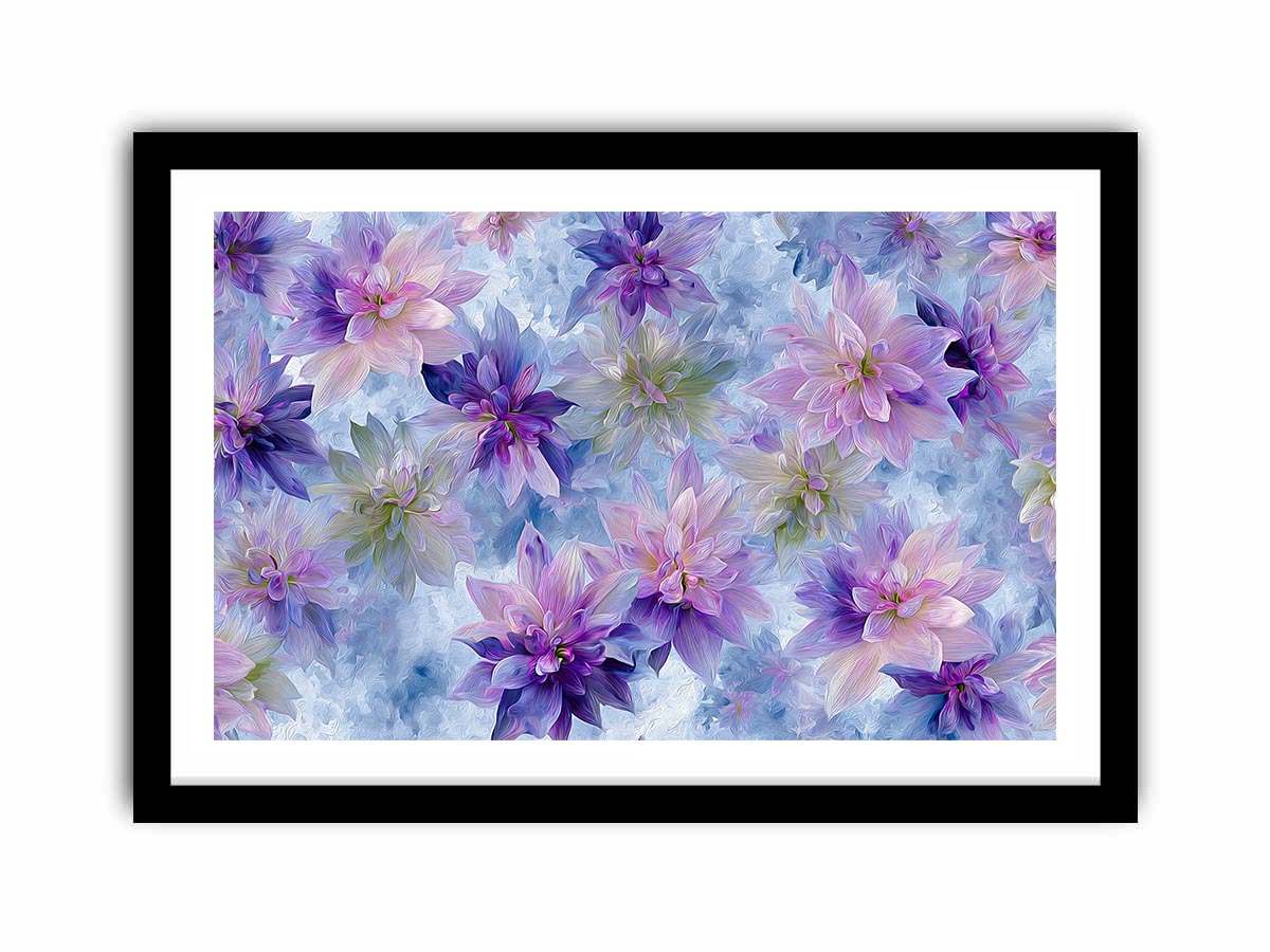 Lavender pink floral canvas art for dreamy bedroom decor.