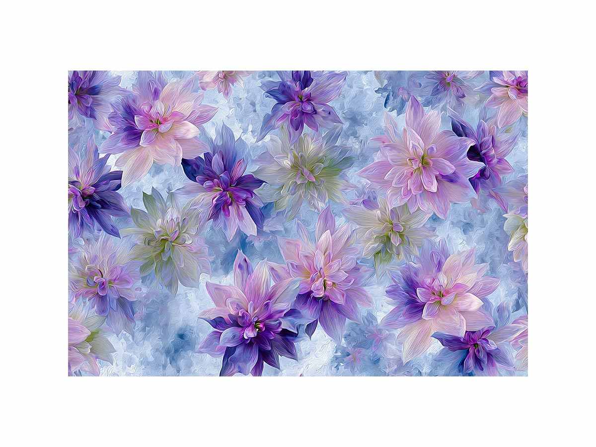 Lavender pink floral canvas art for dreamy bedroom decor.