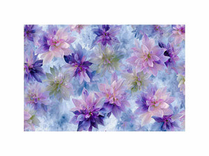 Lavender pink floral canvas art for dreamy bedroom decor.