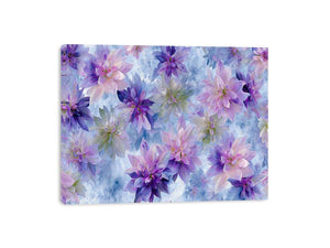 Lavender pink floral canvas art for dreamy bedroom decor.