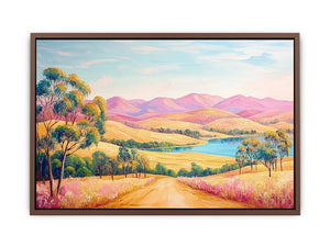 Pastel Valley Drift premium canvas art for modern living room decor