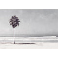 Monochrome palm beach canvas print for coastal bedroom wall decor.