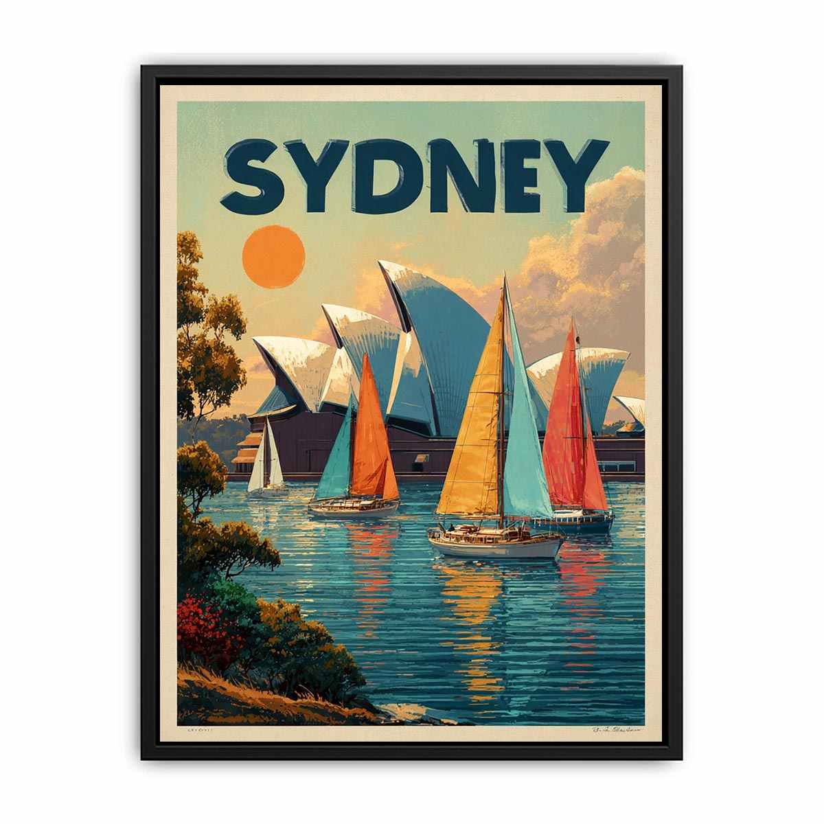 Sydney Sail Dreams coastal artwork for modern living room decor