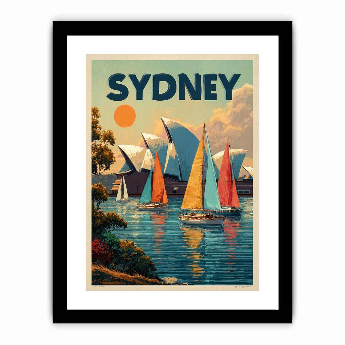 Sydney Sail Dreams coastal artwork for modern living room decor