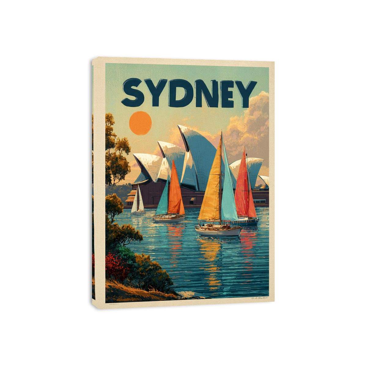 Sydney Sail Dreams coastal artwork for modern living room decor