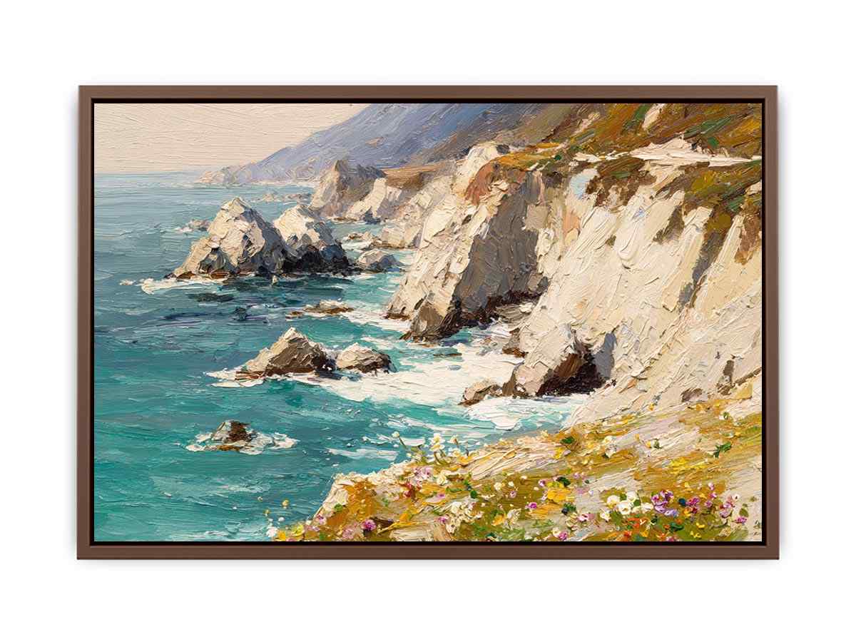 Coastal Cliff Harmony coastal artwork for modern living room decor
