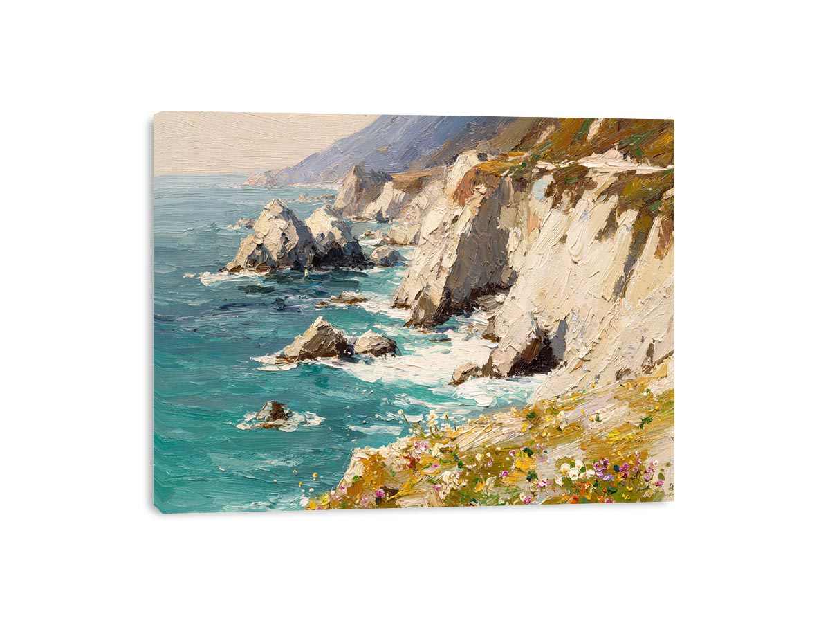Coastal Cliff Harmony coastal artwork for modern living room decor