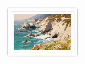 Coastal Cliff Harmony coastal artwork for modern living room decor