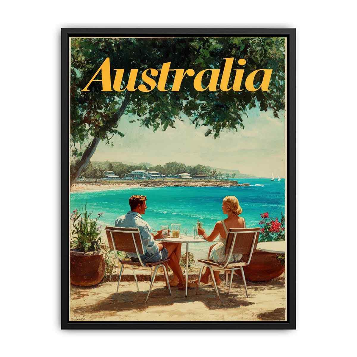Australian Riviera coastal artwork for modern living room decor