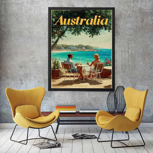 Australian Riviera coastal artwork for modern living room decor
