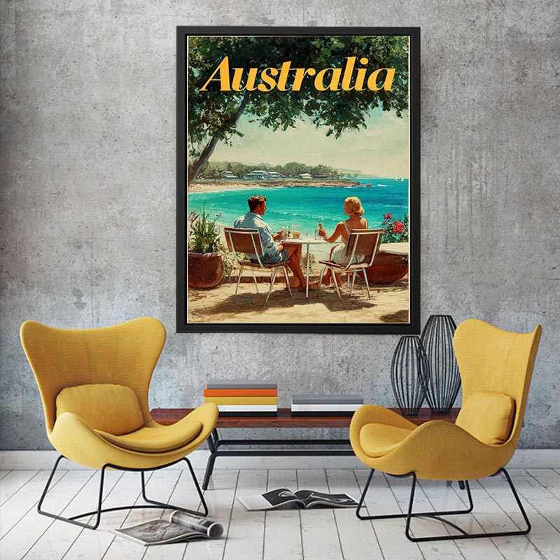 Australian Riviera coastal artwork for modern living room decor