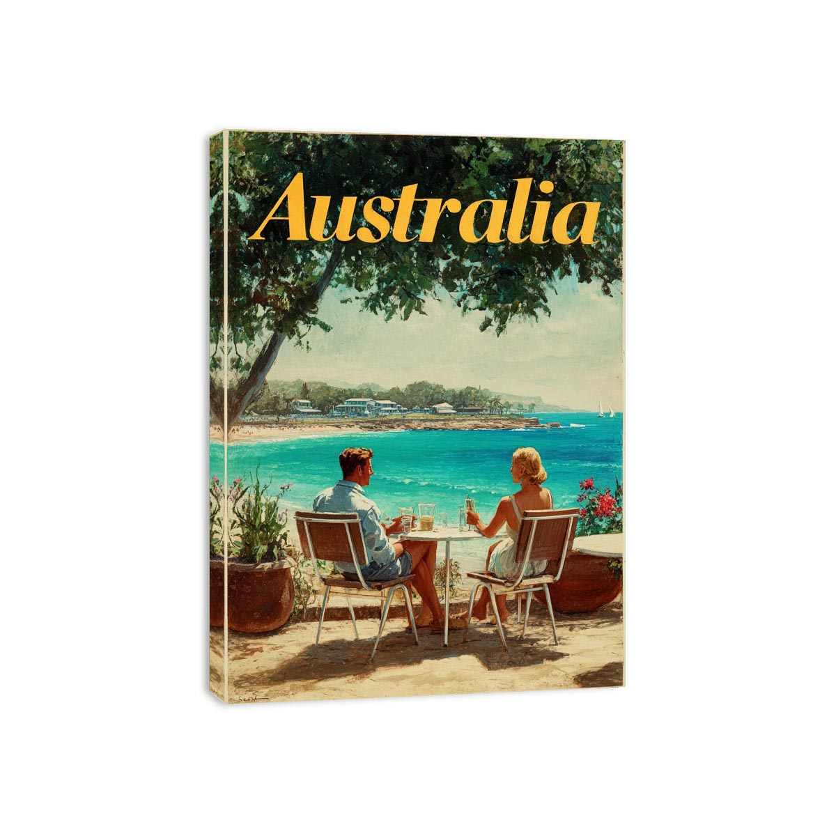 Australian Riviera coastal artwork for modern living room decor