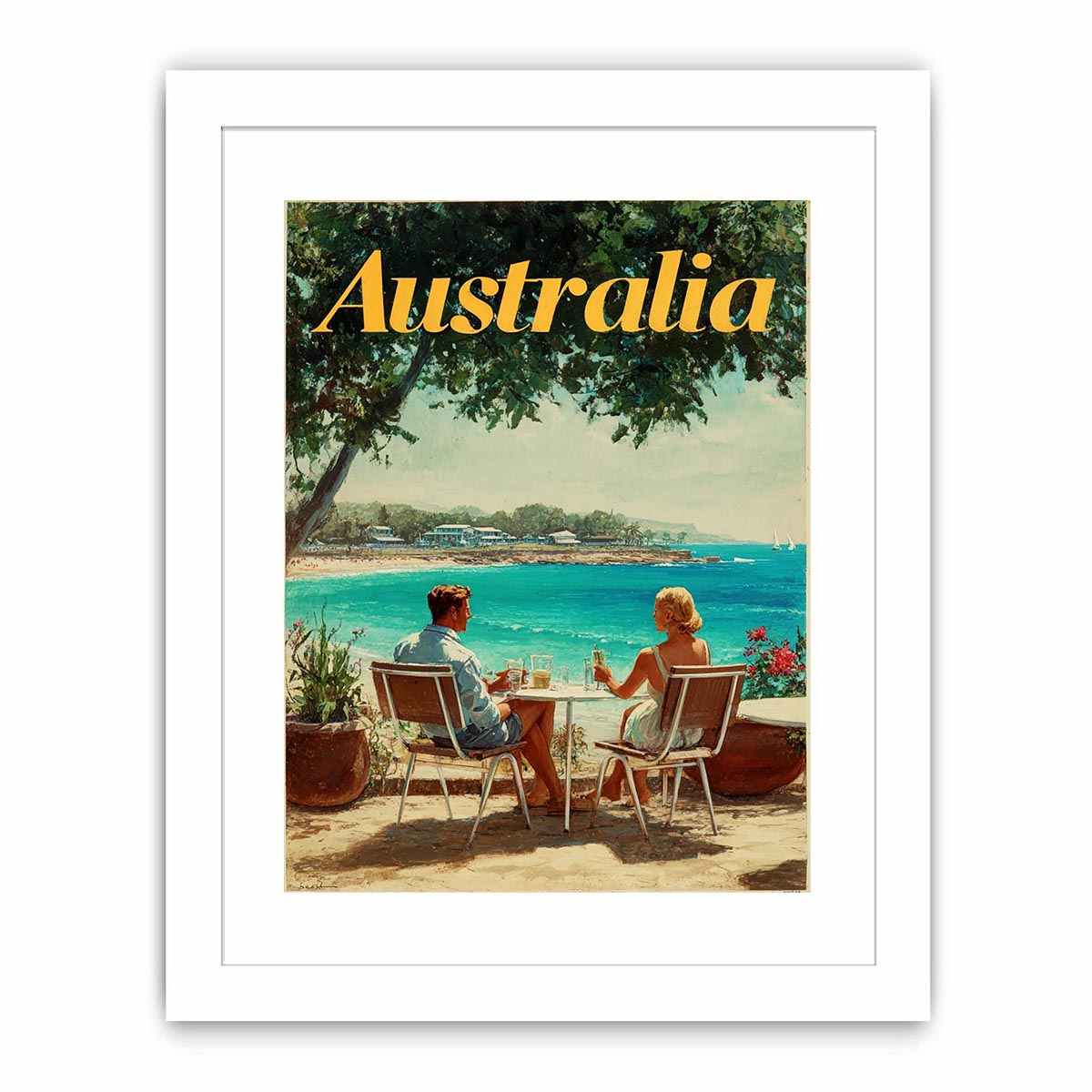 Australian Riviera coastal artwork for modern living room decor