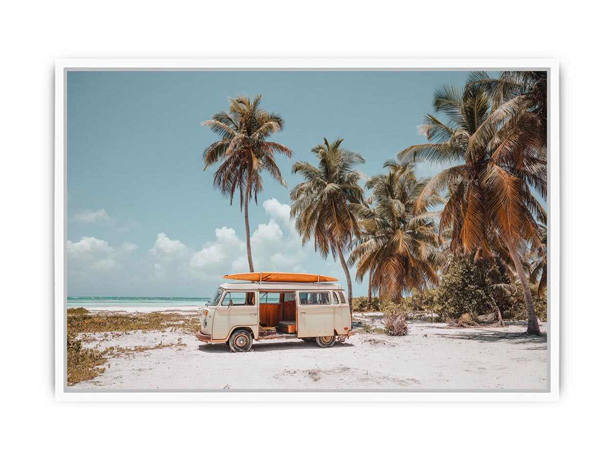 Island Van Escape coastal artwork for modern living room decor