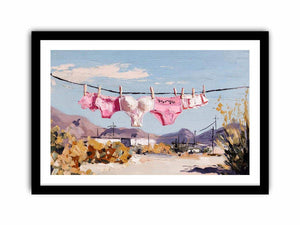 Desert Laundry Blush coastal artwork for modern living room decor