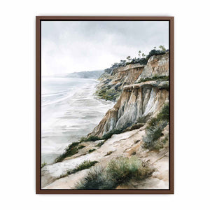 Misty Coastal Bluffs coastal artwork for modern living room decor