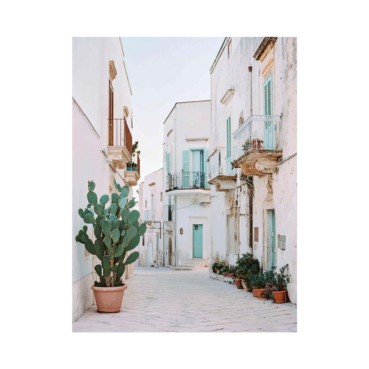 Mediterranean Mint Lane coastal artwork for modern living room decor